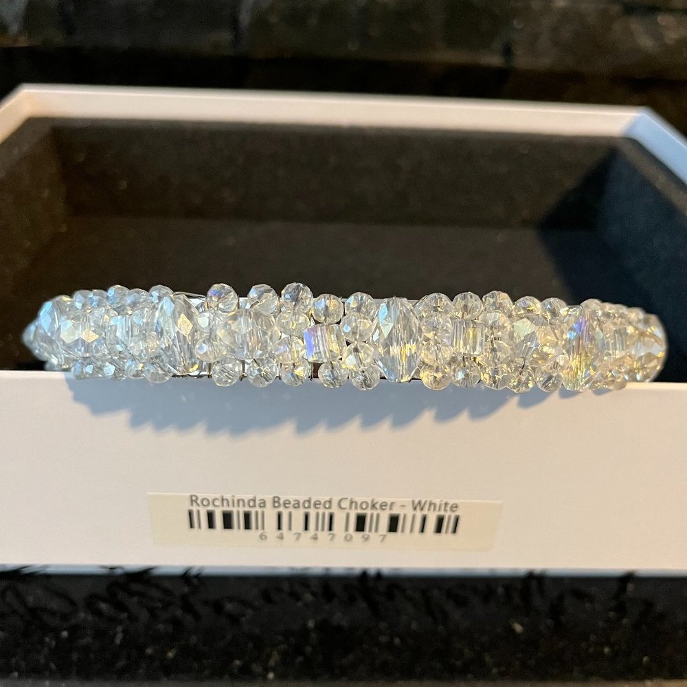 Rochinda Beaded Choker - White